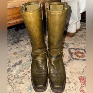 Frye Olive Combat Boots